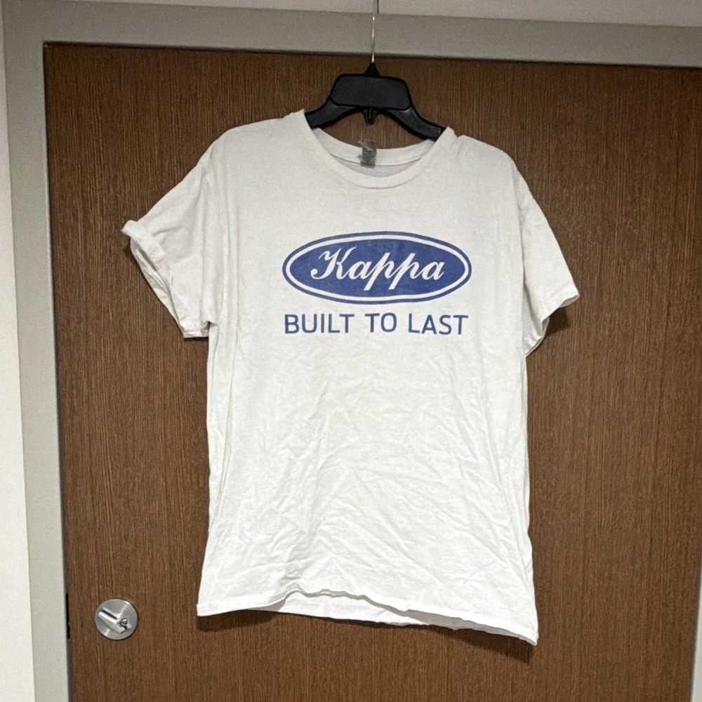 Kappa Built To Last White KAPPA ΚΚΓ Crew Neck Cotton Knit Tee College L